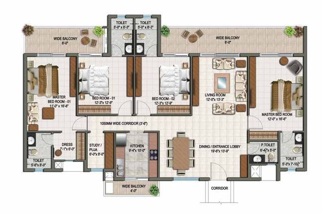 4BHK Floor Plan